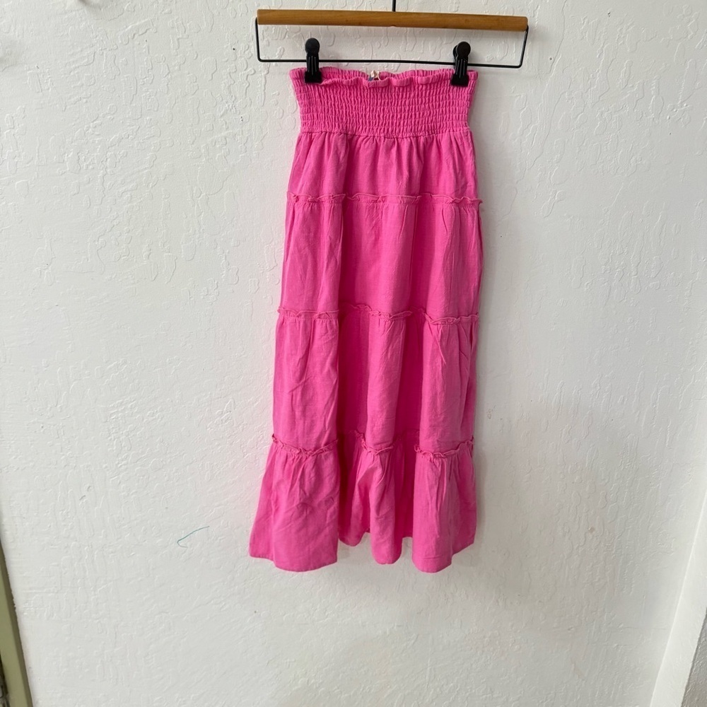 VINTAGE HAVANA HOT PINK MAXI SKIRT Kid’s LARGE 14 - Picture 7 of 7